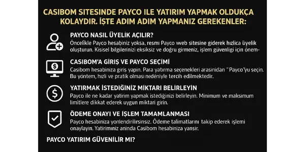 Casibom Payco Yatirim Nasil Yapilir?